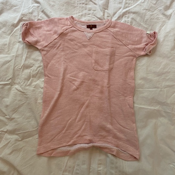 Girls large short sleeve sweatshirt material tee - Picture 1 of 5